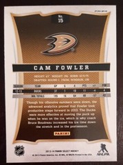 2013 – 2014 Panini Select Cam Fowler Prizm #15 Hockey Card