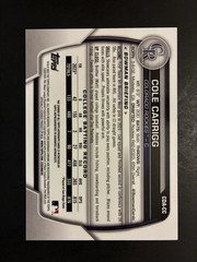 2023 Bowman Draft – Chrome Prospect Autographs Cole Carrigg #CDA-CC 1st Auto
