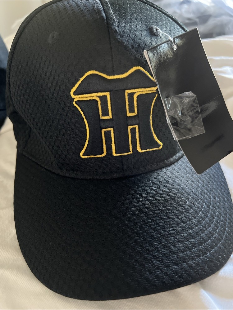 NEW MIZUNO Japan OSAKA HANSHIN TIGERS Baseball Cap Hat Black Fitted 60-62CM LL