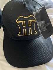 NEW MIZUNO Japan OSAKA HANSHIN TIGERS Baseball Cap Hat Black Fitted 60-62CM LL
