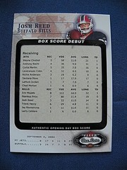 2003 Box Score Football Box Score Debut Josh Reed Buffalo Bills #14of15BSD