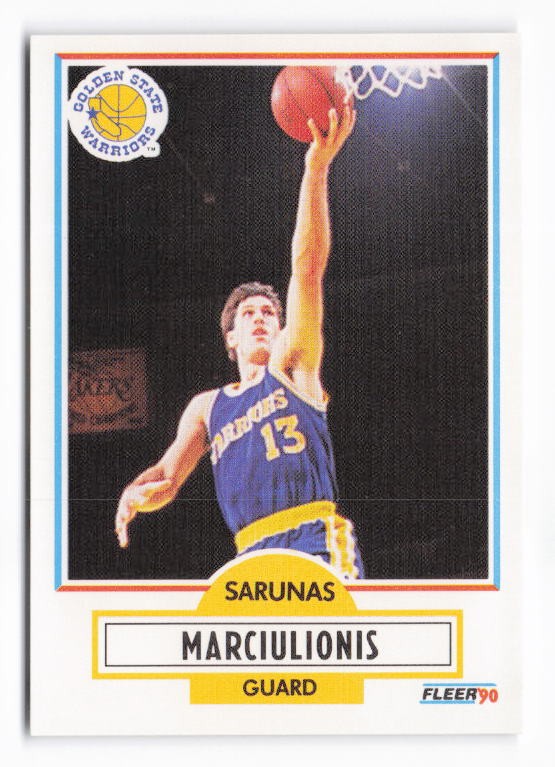 1990-91 Fleer #65 Sarunas Marciulionis
