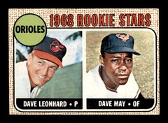 1968 Topps #56 Dave May/Dave Leonhard Rookie Stars EX/EX+ X3338152