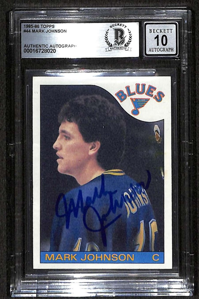 1985 Topps 44 Mark Johnson BGS Auto 10 Autographed BAS C89060