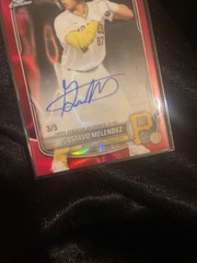 GUSTAVO MELENDEZ 2025 BOWMAN CHROME RED LAVA REFRACTOR 1ST AUTO /5