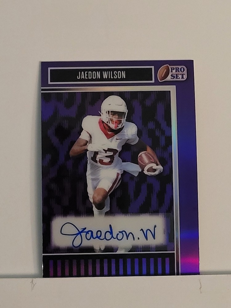 2025 PRO SET METAL BASE AUTOGRAPH #BA-JW1 JAEDON WILSON PRISMATIC PURPLE 14/15