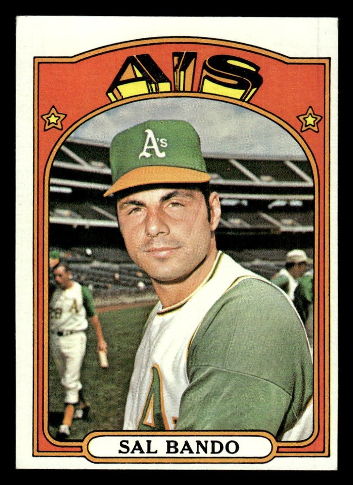1972 Topps Baseball Sal Bando #650 EX/MT Oakland Athletics