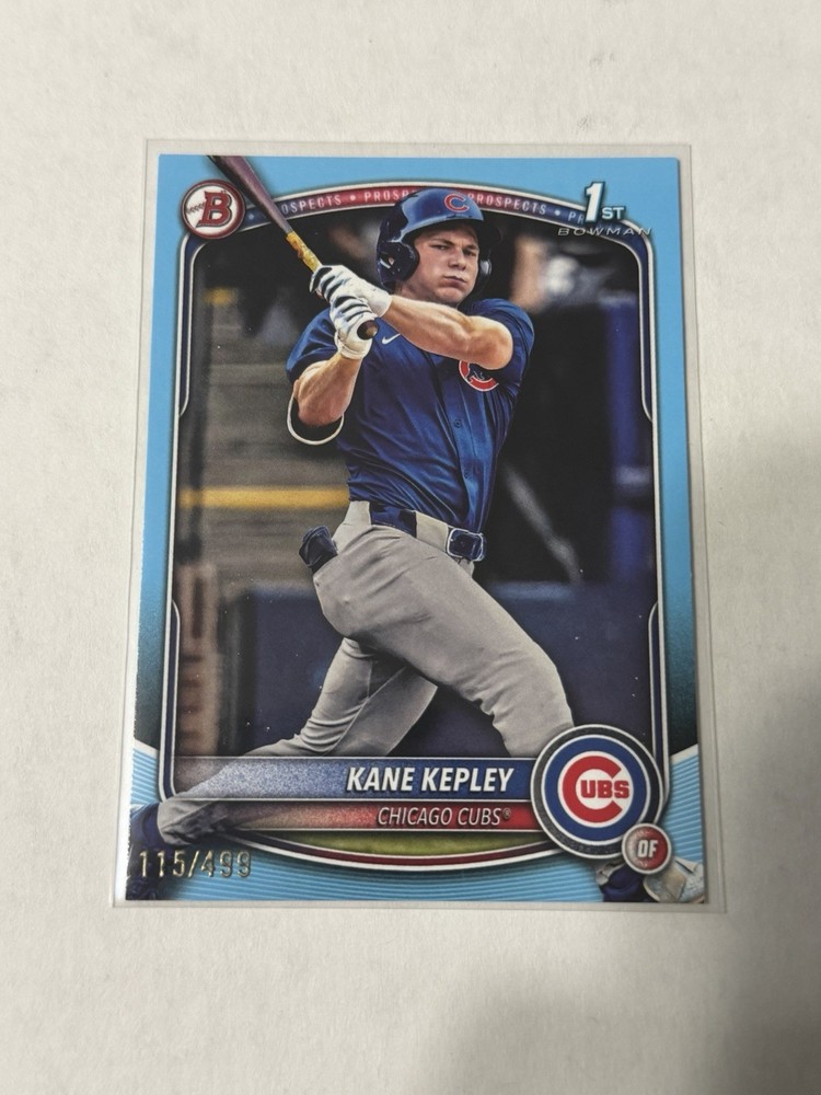 2025 Bowman Draft Kane Kepley Sky Blue 1st Bowman Paper /499 #BD-200 Cubs