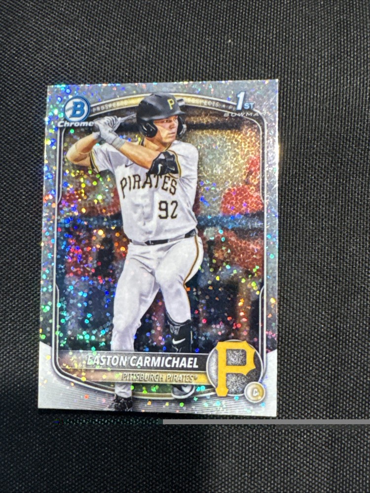 2025 Bowman Draft- Easton Carmichael 1st Bowman Speckle Refractor SP Pirates