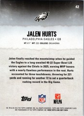 2025 Topps Signature Class JALEN HURTS #42 NM