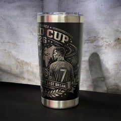 World Cup 2026 « One Last Dance  » 3 Legends Black Tumbler 20 oz Laser engraved