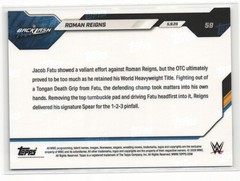 2026 Topps Now WWE #59 Roman Reigns Defeats Fatu Heavyweight Title BackLash