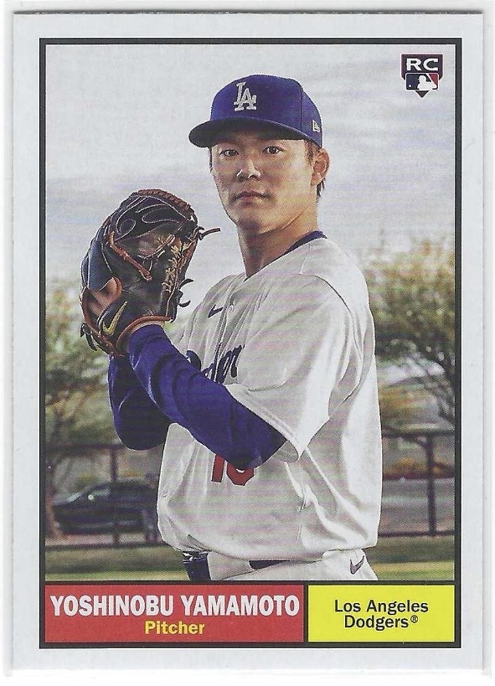 Yoshinobu Yamamoto RC 2024 Topps Archives #61 Los Angeles Dodgers Rookie