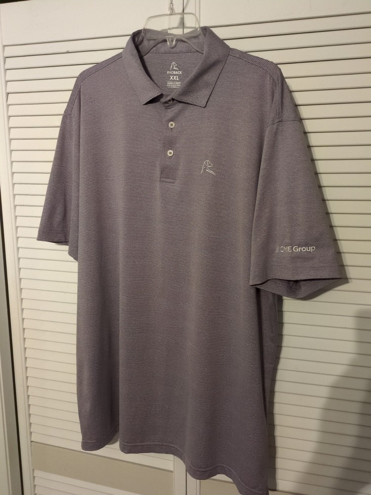 Rhoback Mens 2XL Performance Golf Polo CME Group