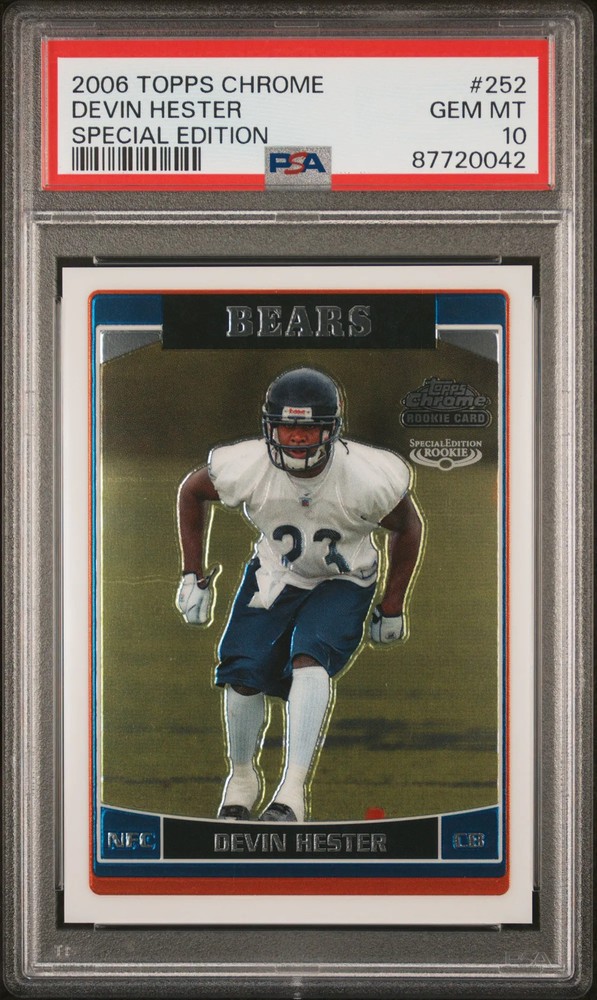 2006 Topps Chrome Devin Hester #252 Special Edition Rookie PSA 10