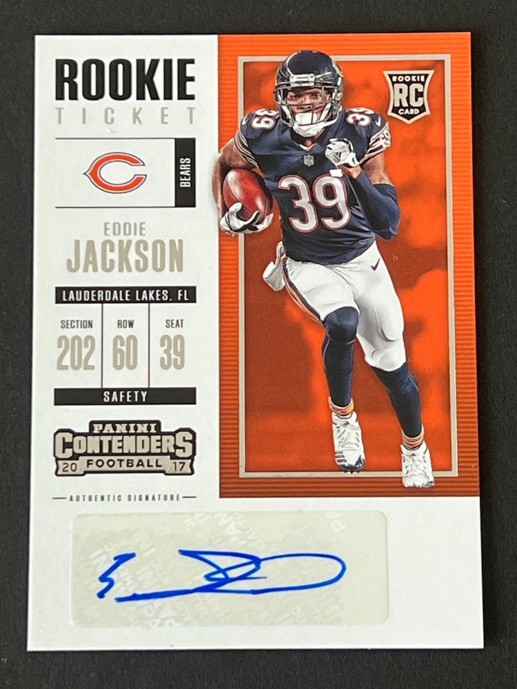 Eddie Jackson 2017 Contenders Rookie Ticket Auto