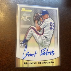 1998 Bowman Auto Blue Foil Grant Roberts #30 Auto Z17