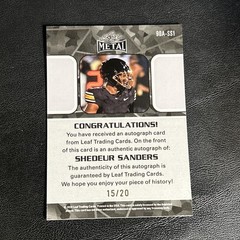 2024 Leaf Collective Shedeur Sanders Shimmer Auto /20 Colorado Cleveland