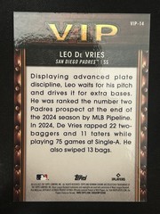 2025 Bowman – Vips Leo De Vries #VIP-14 Pink Mojo Refractor /199 (RC)