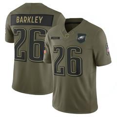 New Men&rsquo;s Eagles Olive 2025 Salute to Service Limited All Stitched Jersey NWT=