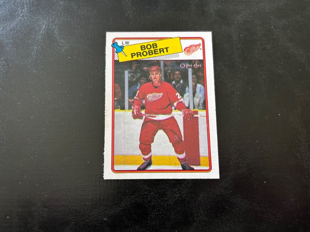 BOB PROBERT RED WINGS 1988 O-PEE-CHEE OPC ROOKIE RC #181 SHARP! CENTERED!