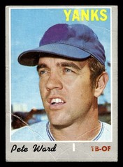 1970 Topps #659 Pete Ward – New York Yankees (High Number / Low Grade)