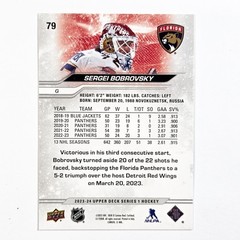 2023-24 Upper Deck Series 1 – Sergei Bobrovsky #79 Outburst Silver