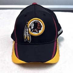 Reebok NFL Washington Redskins Hat Cap Sz L/XL Black Football Vintage Y2K Fitted