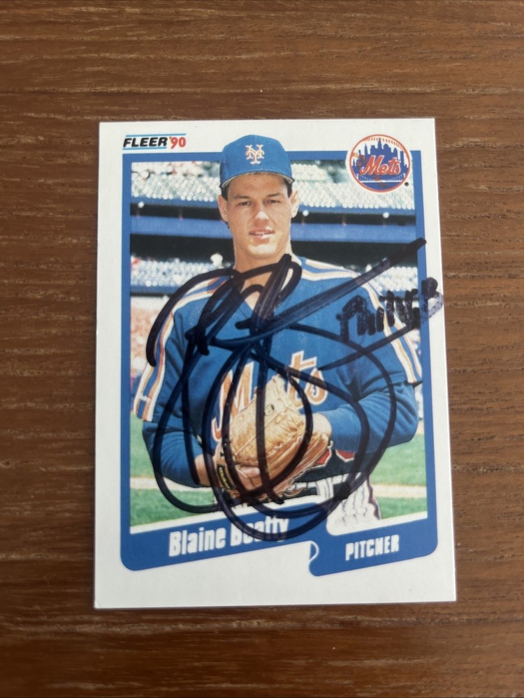 1990 Fleer #197 BLAINE BEATTY (RC) Autograph…EBay Standard Envelope