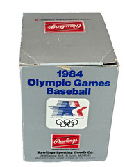 1984 LA Olympic Games Official Rawlings Baseball in Original Box & Display Stand