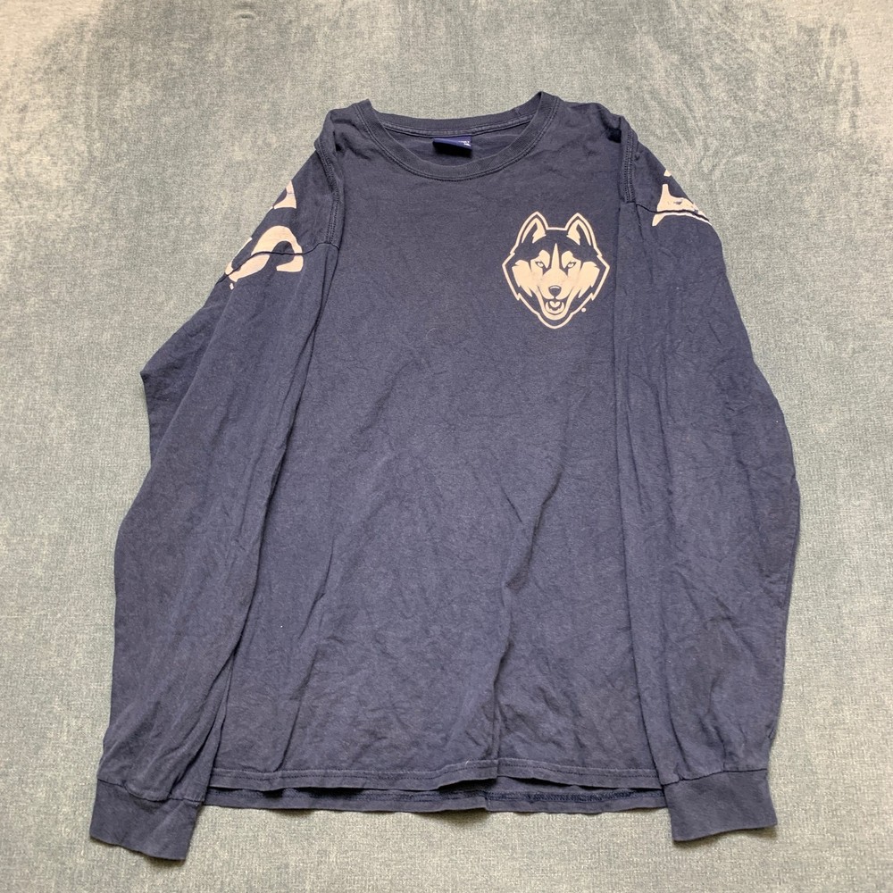 VTG UConn Huskies T-Shirt Mens XL Navy MV Sport NCAA University of Connecticut