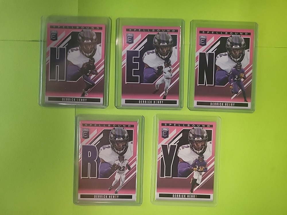 2025 Panini Donruss Elite Spellbound PINK Set Derrick Henry Ravens