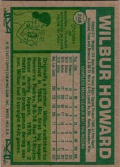 1977 Topps WILBUR HOWARD #248 VG