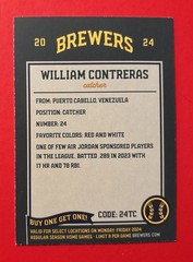 2024 MILWAUKEE BREWERS WILLIAM CONTRERAS Regional Police Safety Baseball Card