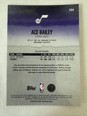 ACE BAILEY 2025-26 Topps Signature Class Yellow Pandora RC Rookie Card #104 Jazz