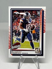 RJ Harvey 2025 Donruss Rookies & Highlights Broncos #DRH-87 Print Run: 2250