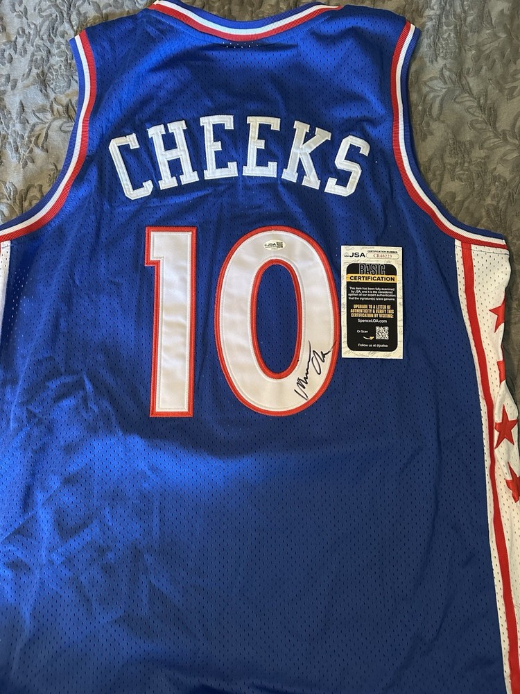 MAURICE CHEEKS Sixers #10 HOF Throwback JSA COA Proof Signed Autographed Jersey