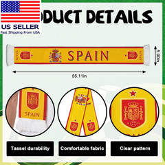 Soccer National Team Scarves, Soccer Fans Souvenir Double Side Flag Print Scarf