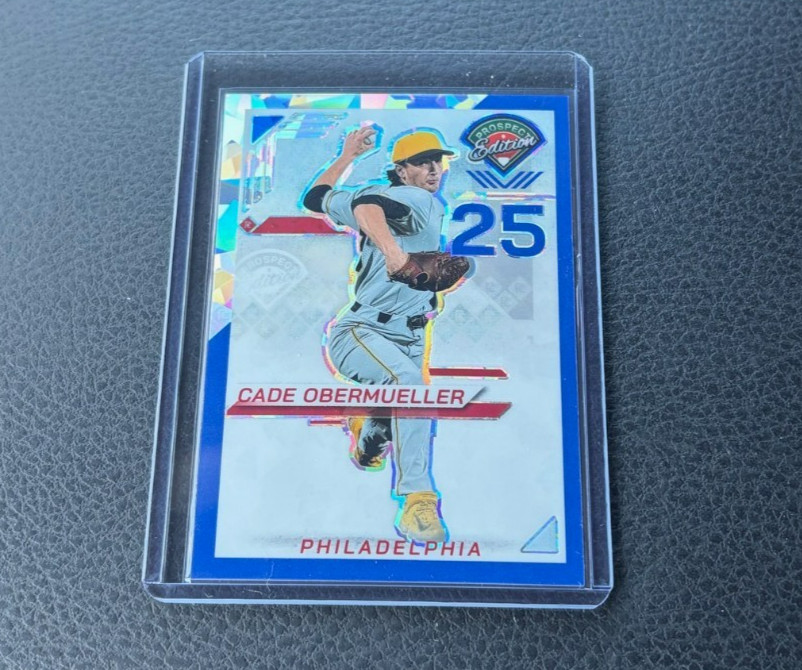 2025 Panini Prospect Edition Cade Obermueller Blue Ice Prizm 060/299
