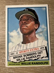 1976 Topps – WILLIE RANDOLPH RC – Sport Extra -Vintage New York Yankees Rookie