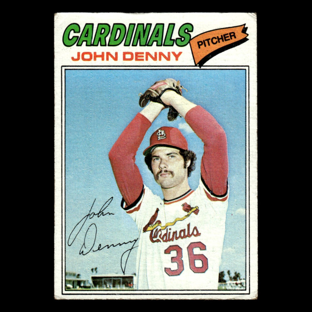 John Denny #541 1977 Topps St. Louis Cardinals Baseball Card MLB VG