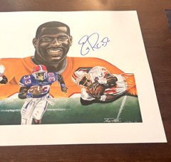 Errict Rhett Bucs Autographed Lithographed Rare Poster #291 of 300 19×24 Inches