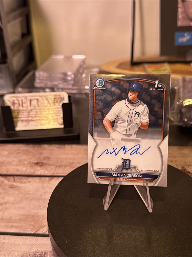 2023 Bowman Draft – Chrome Prospect Autographs Max Anderson #CDA-MA (AU, RC) 💎