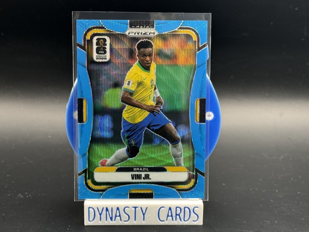 2026 Prizm FIFA World Cup Vini Jr. Fluorescent Blue Wave Prizm /225
