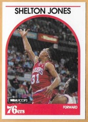 SHELTON JONES PHILADELPHIA 76ERS #51 NBA HOOPS 1988-89