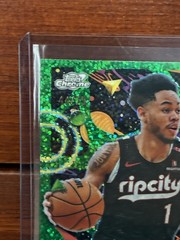 ANFERNEE SIMONS 2025-26 TOPPS CHROME COSMIC GREEN SPACE DUST REFRACTOR 44/75