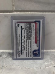 EMILIANO TEODO 2024 Bowman Chrome 1st Yellow Parallel AUTO /75 Rangers