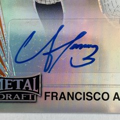 2020 Leaf Metal Draft Orange Leaf Autographs Francisco Alvarez #LA-FA1 2/7 (AU)