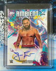 ‘25 Topps Exalted WWE: Jacob Fatu Ambient Autographs Aqua Auto 43/99