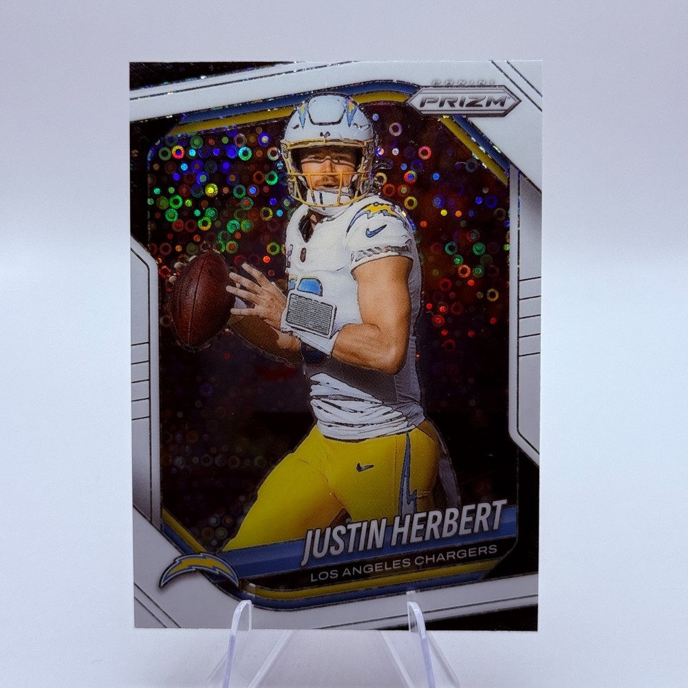 Justin Herbert 2025 Panini Prizm #215 White Disco Prizm Los Angeles Chargers MLB